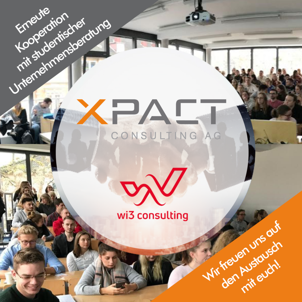 Erneute Partnerschaft mit studentischer Unternehmensberatung wi3 Consulting in Wiesbaden